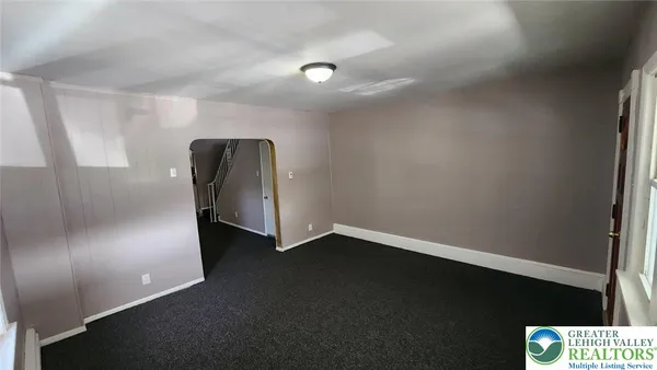 a view of hallway with stairs