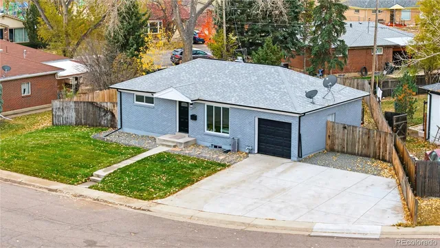 a house view with a garden space