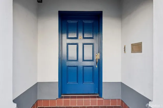 a view of front door