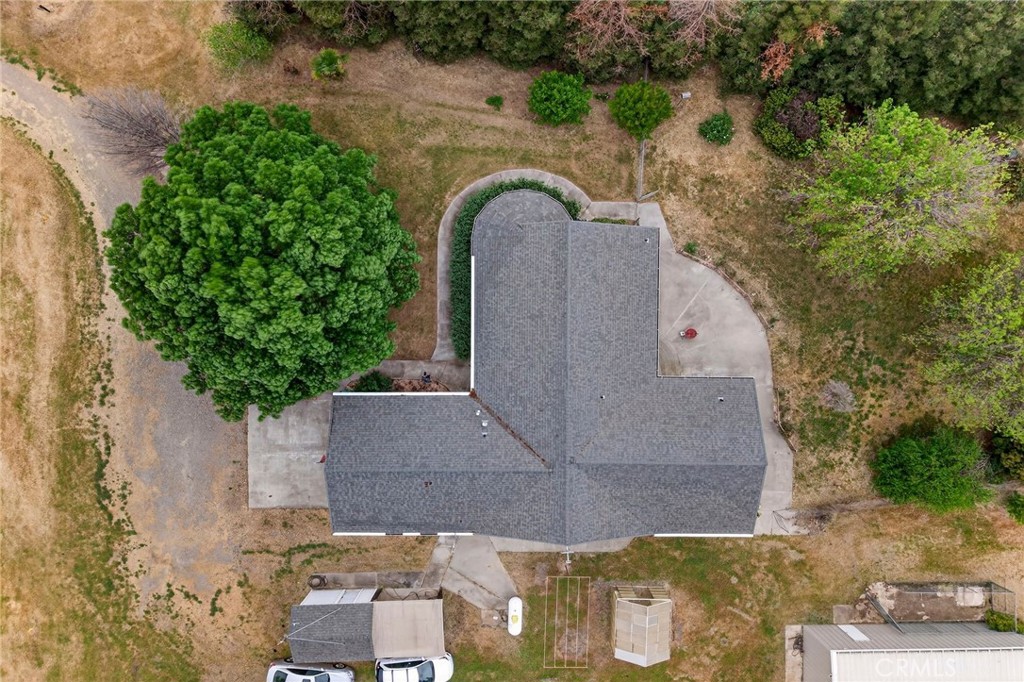 3770 Hall Road Corning, CA 96021 - Photo 56 of 64 an aerial view of a house with garden space and trees