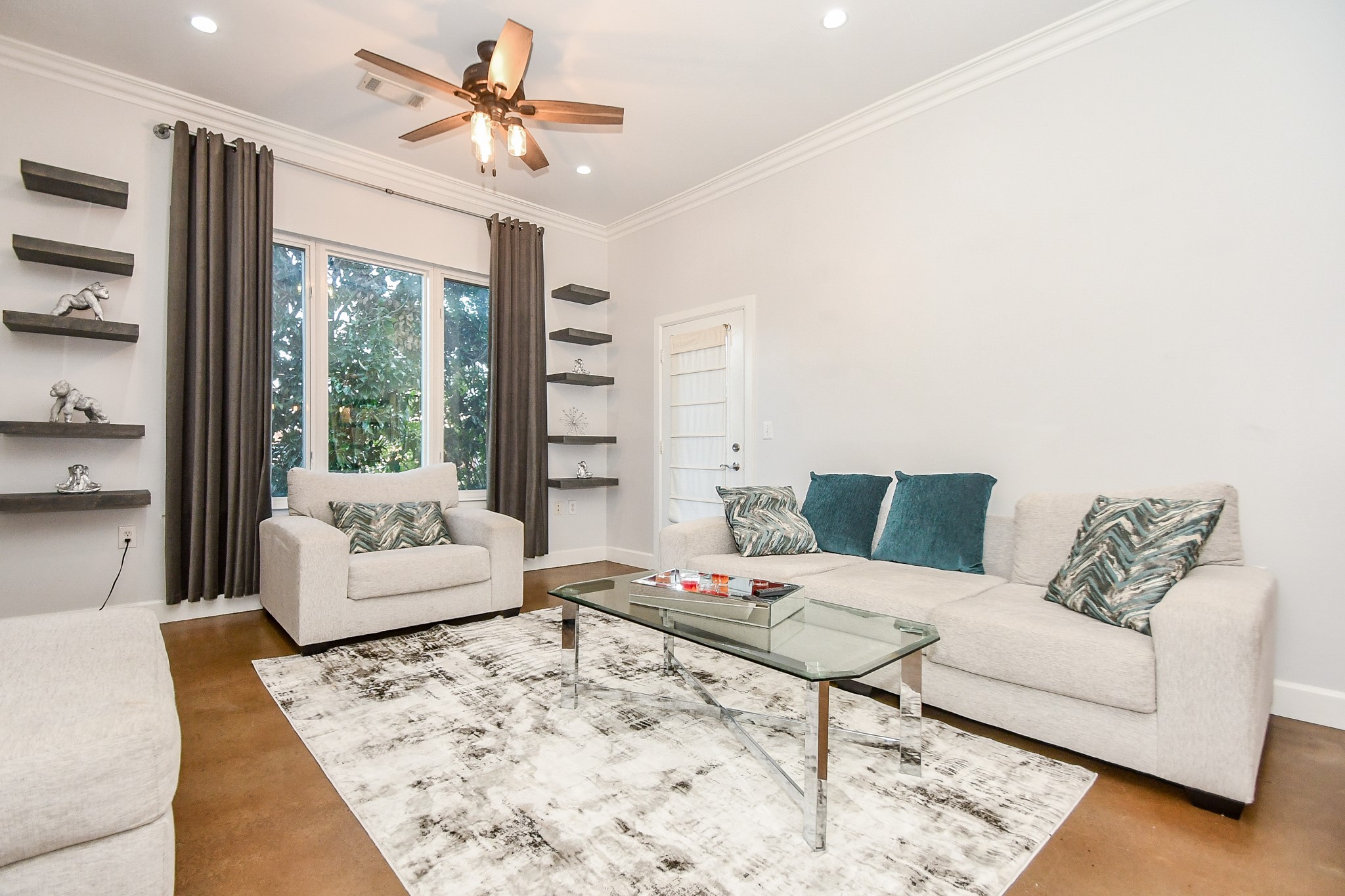 1900 Genesee Street, Unit 104 Houston, TX 77006 - Photo 3 of 36 Luxurious stained concrete floors throughout the living area, and both bedrooms.