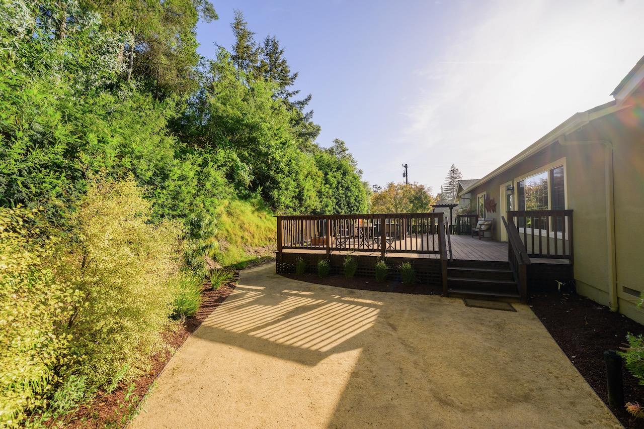 145 Rabbits Run Road Santa Cruz, CA 95060 - Photo 108 of 120 a view of balcony with wooden floor and fence