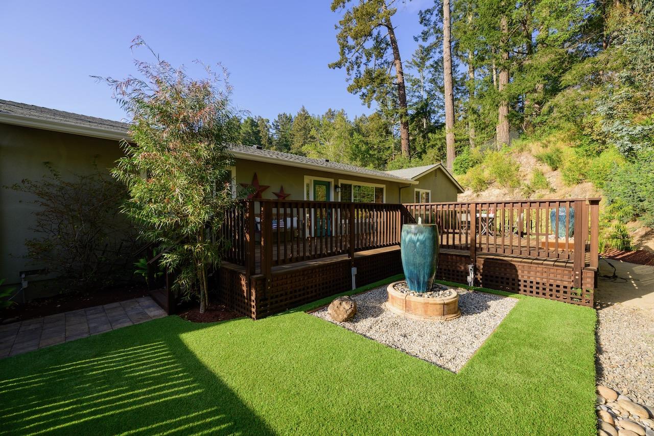 145 Rabbits Run Road Santa Cruz, CA 95060 - Photo 111 of 120 a view of a deck with a bench