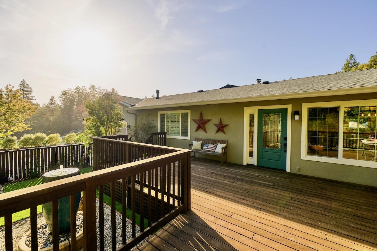 145 Rabbits Run Road Santa Cruz, CA 95060 - Photo 13 of 120 a view of a house with wooden deck