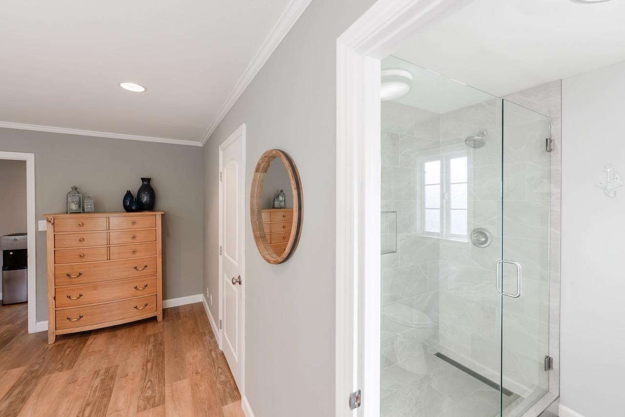 145 Rabbits Run Road Santa Cruz, CA 95060 - Photo 73 of 120 a view of a hallway with entryway wooden cabinet and entryway