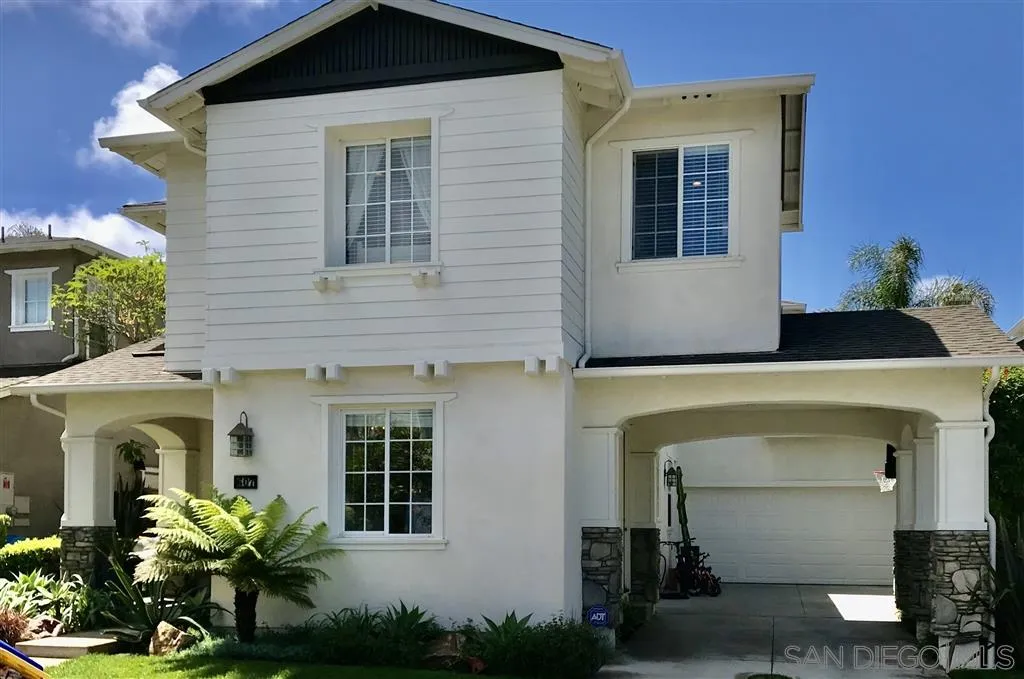 a front view of a house