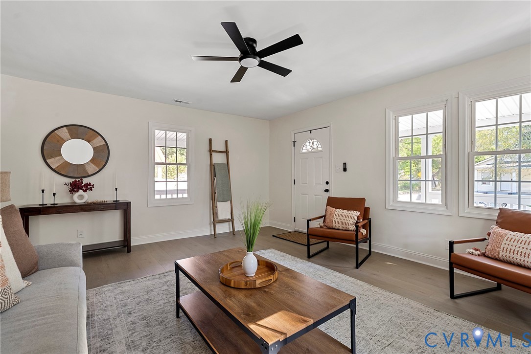 3601 Decatur Street Richmond, VA 23224 - Photo 12 of 35 Living room with wood finished floors and ceiling