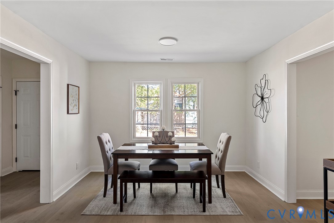 3601 Decatur Street Richmond, VA 23224 - Photo 19 of 35 Dining area with light wood-style flooring and bas