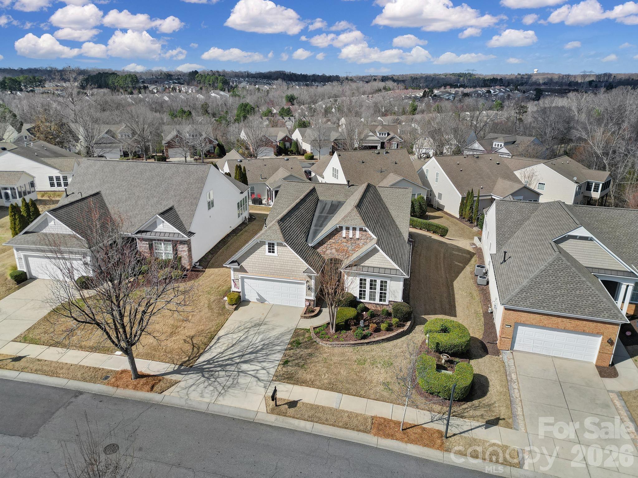 52083 Longspur Lane Fort Mill, SC 29707 - Photo 36 of 48 an aerial view of a house with a garden