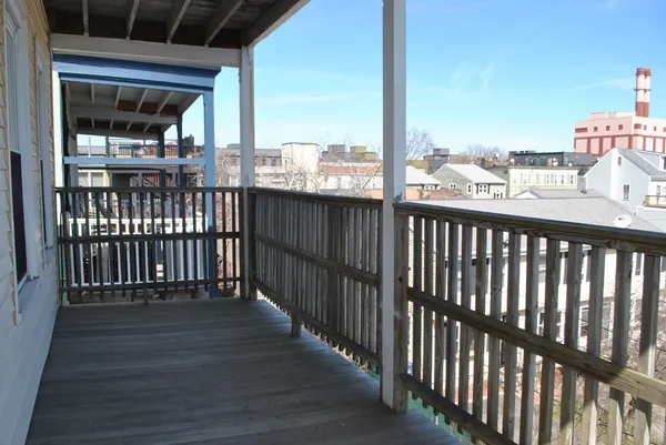a view of city from a balcony