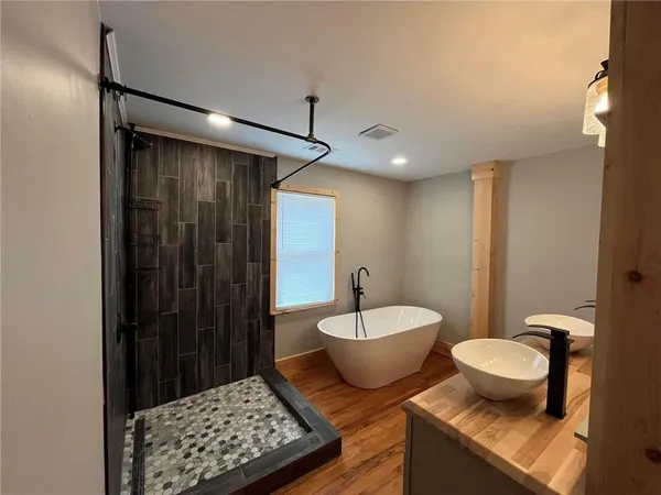 a close view of a sink in a bathroom