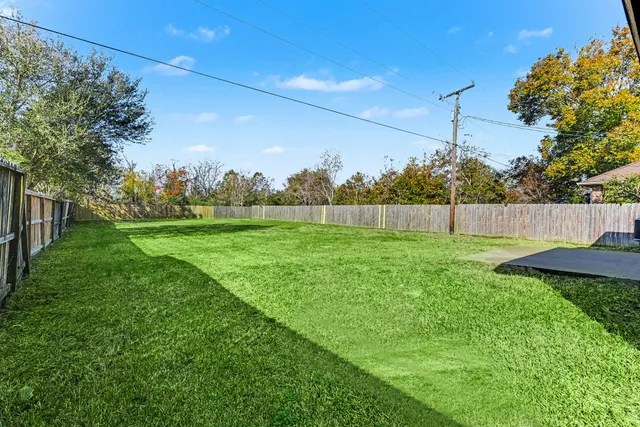 a view of yard with green space