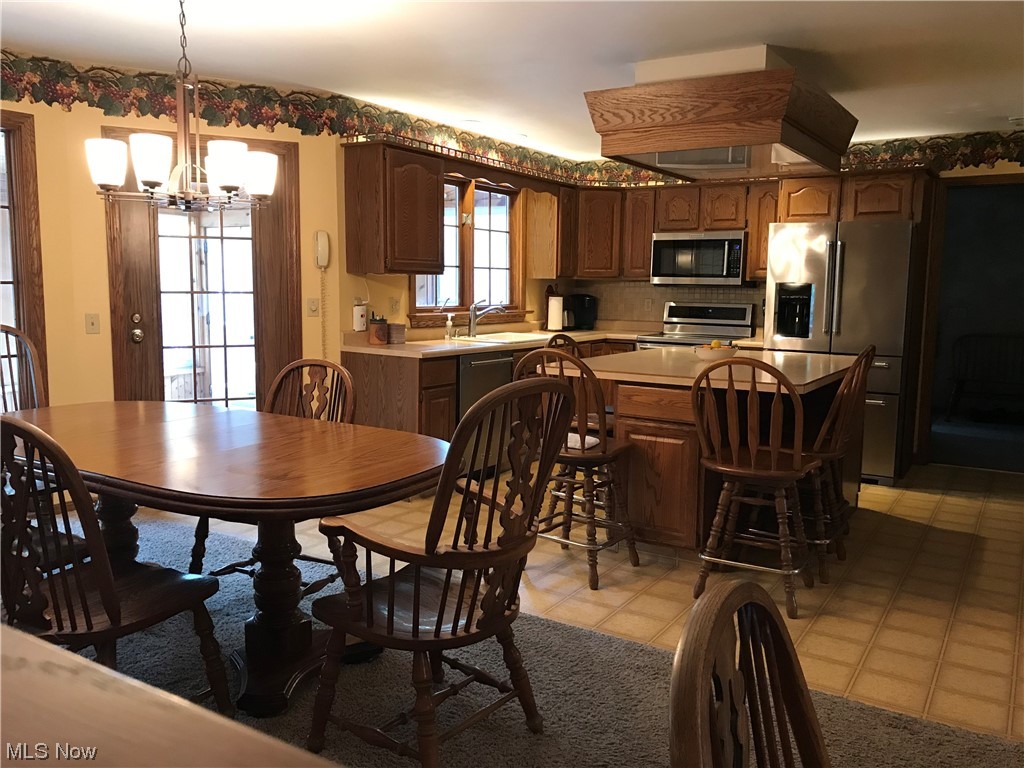 3575 Easy Street Canfield, OH 44406 - Photo 6 of 26 Stainless Steel Appliances in Huge Kitchen & Dinette Area with Fireplace
