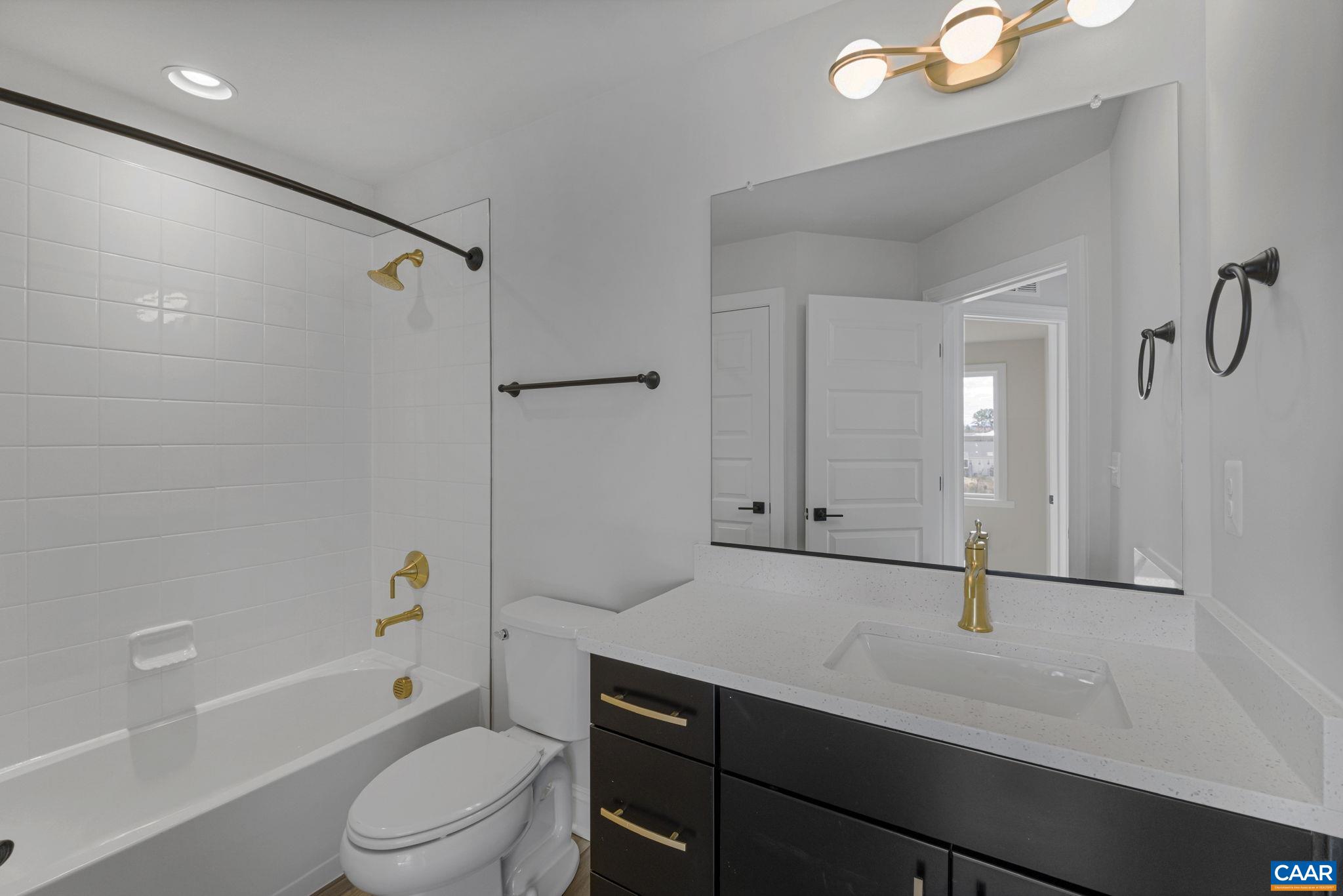 138 Park Ridge Drive Crozet, VA 22932 - Photo 31 of 51 a bathroom with a sink a toilet a mirror and shower
