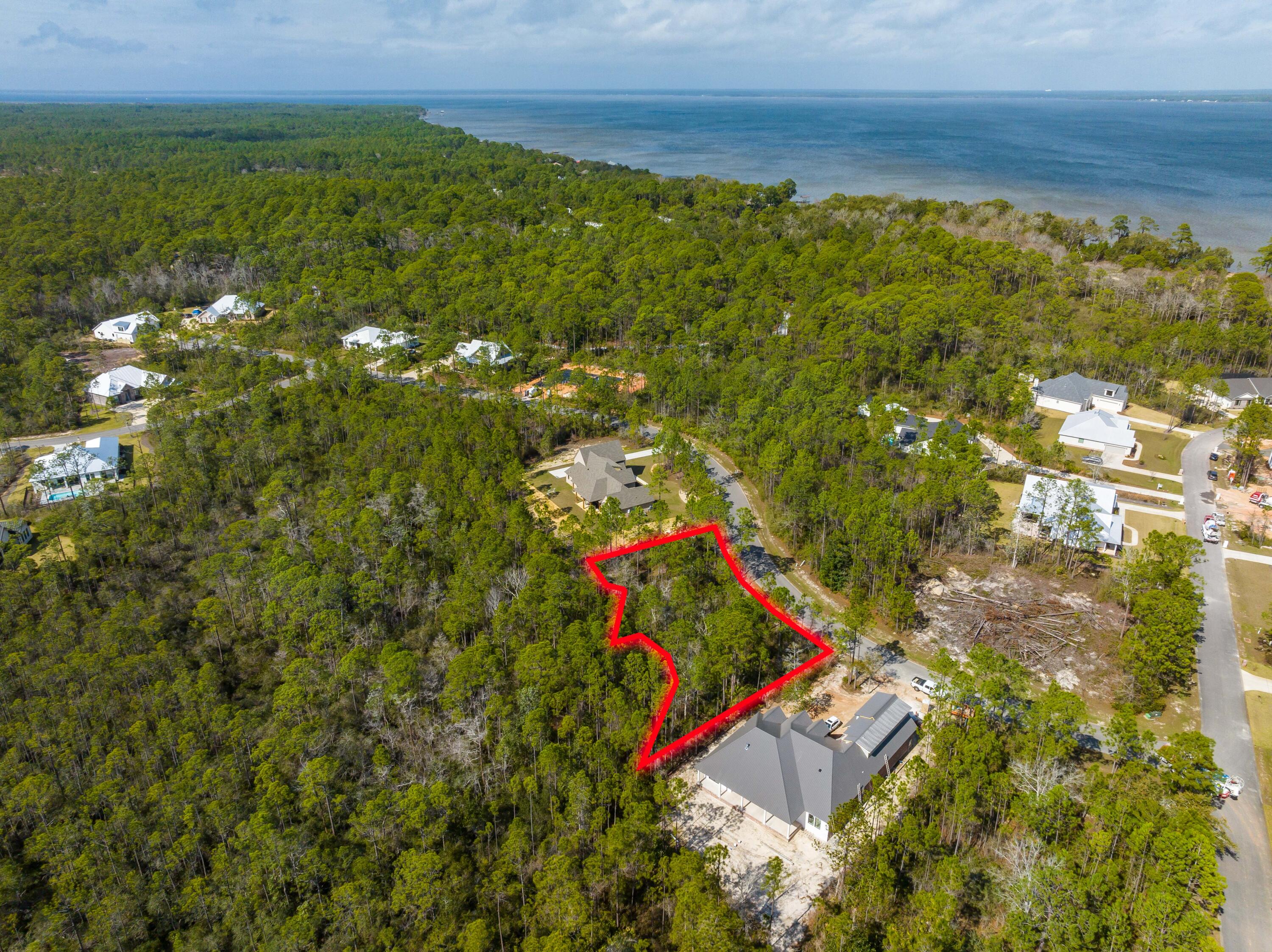 Lot 46 Seclusion Way Santa Rosa Beach, FL 32459 - Photo 4 of 6 an aerial view of residential houses with outdoor space and trees