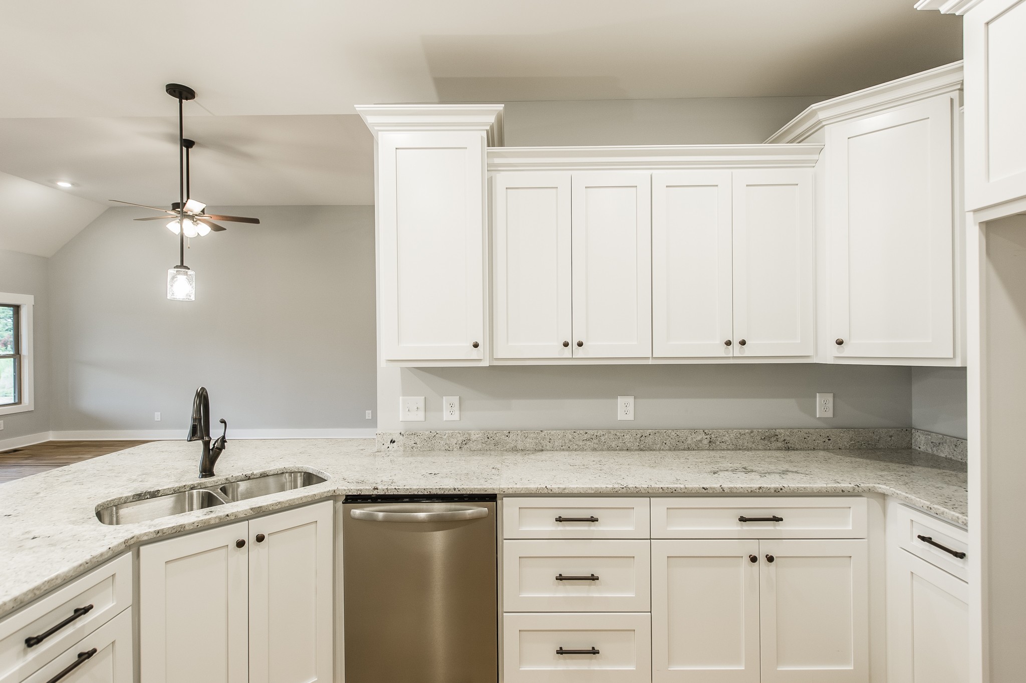 511 Clearview Road Cottontown, TN 37048 - Photo 18 of 41 a kitchen with granite countertop white cabinets and a sink