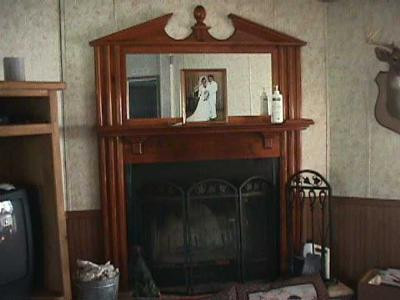 Working wood burning fireplace and solid