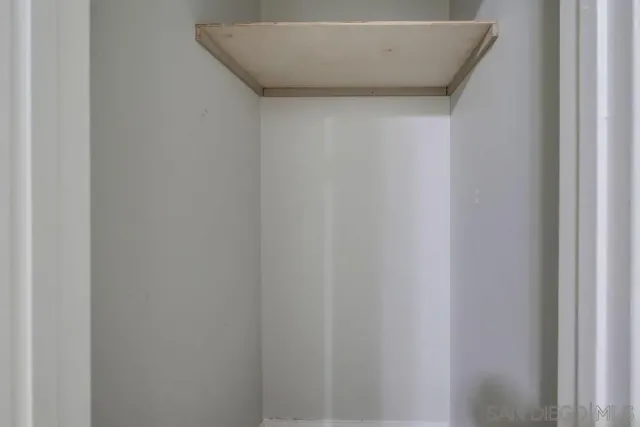 a view of wooden cabinets