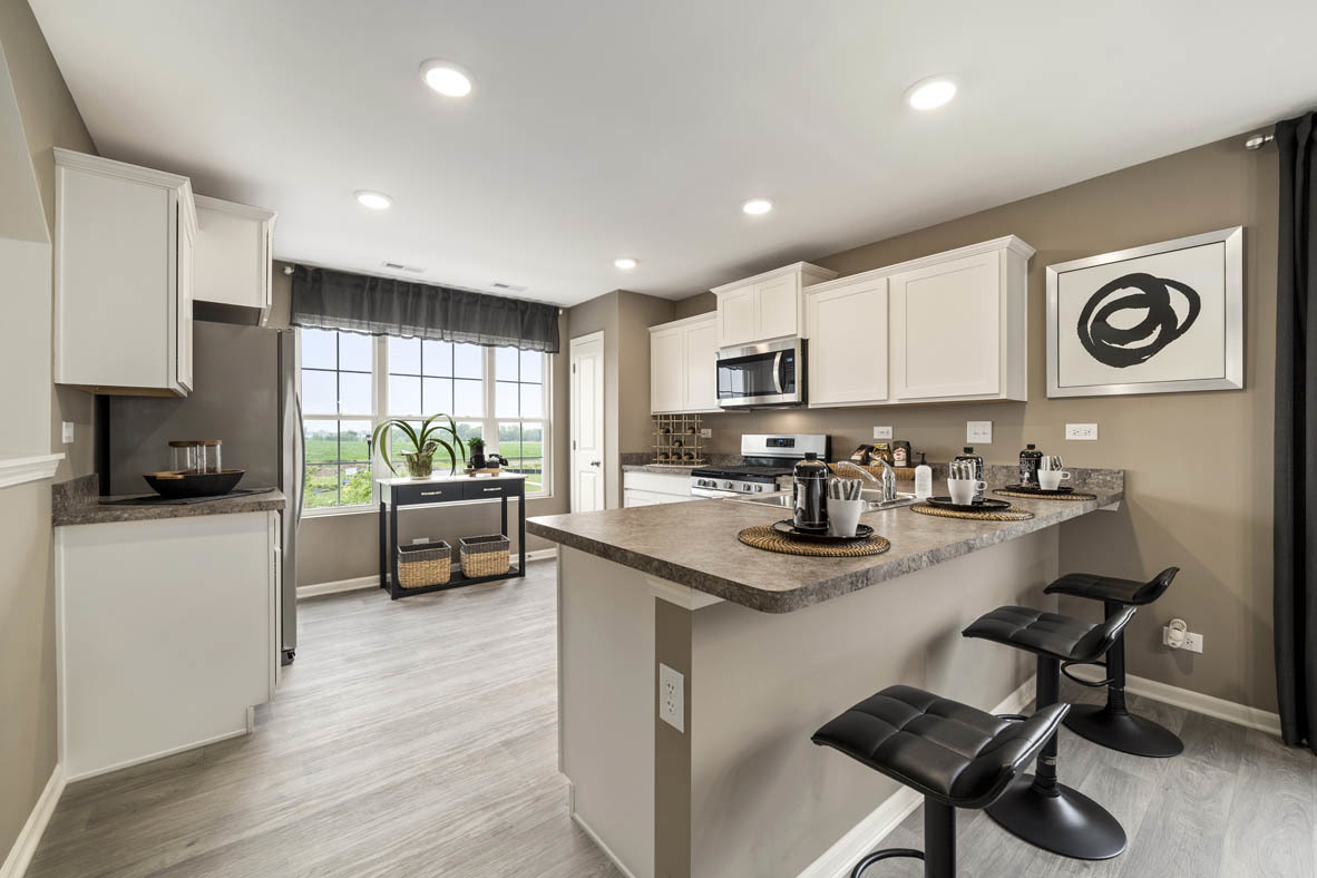 3732 Bailey Road Yorkville, IL 60560 - Photo 2 of 20 a kitchen with a sink cabinets and wooden floor
