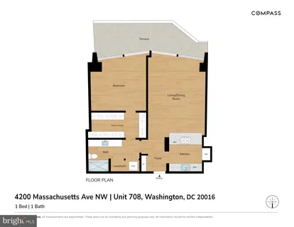 $569,000 | 4200 Massachusetts Avenue Northwest, Unit 708, Washington, DC 20016