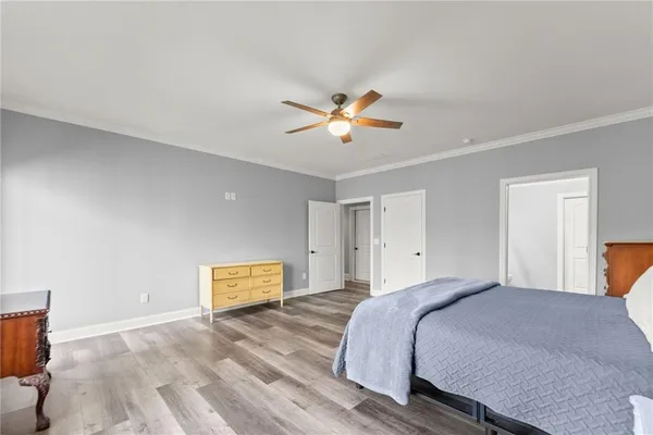 a view of a yard with trees