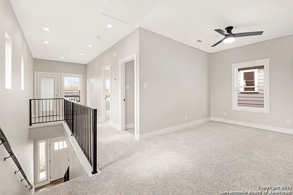 a view of a hallway with entryway