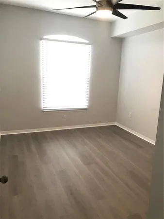 an empty room with a window