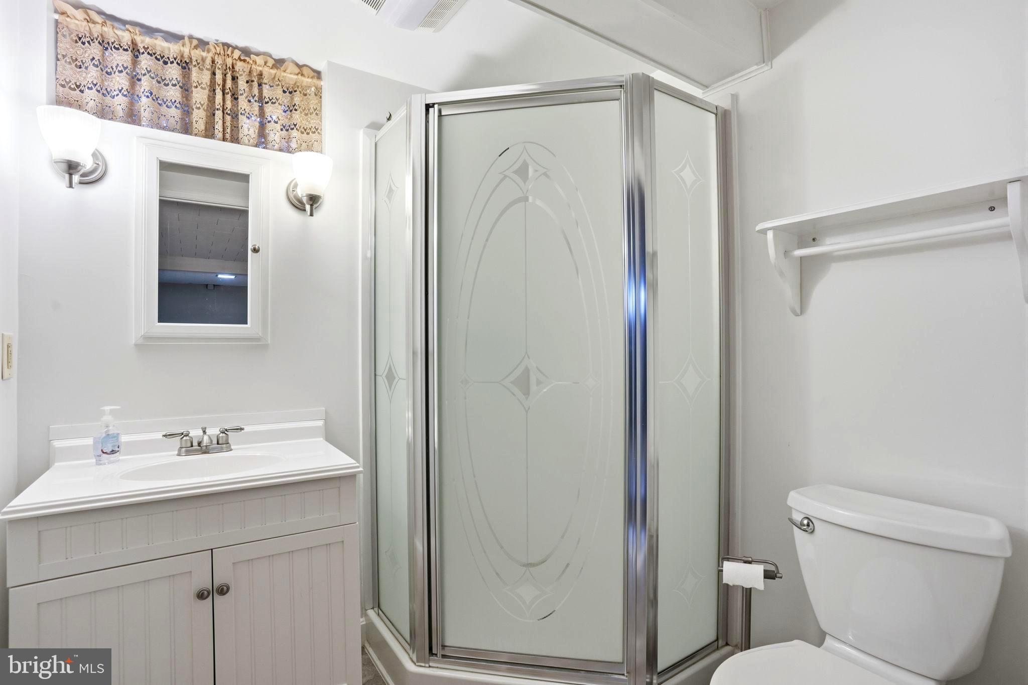 116 Green Street Green Lane, PA 18054 - Photo 19 of 38 a bathroom with a shower sink vanity and toilet