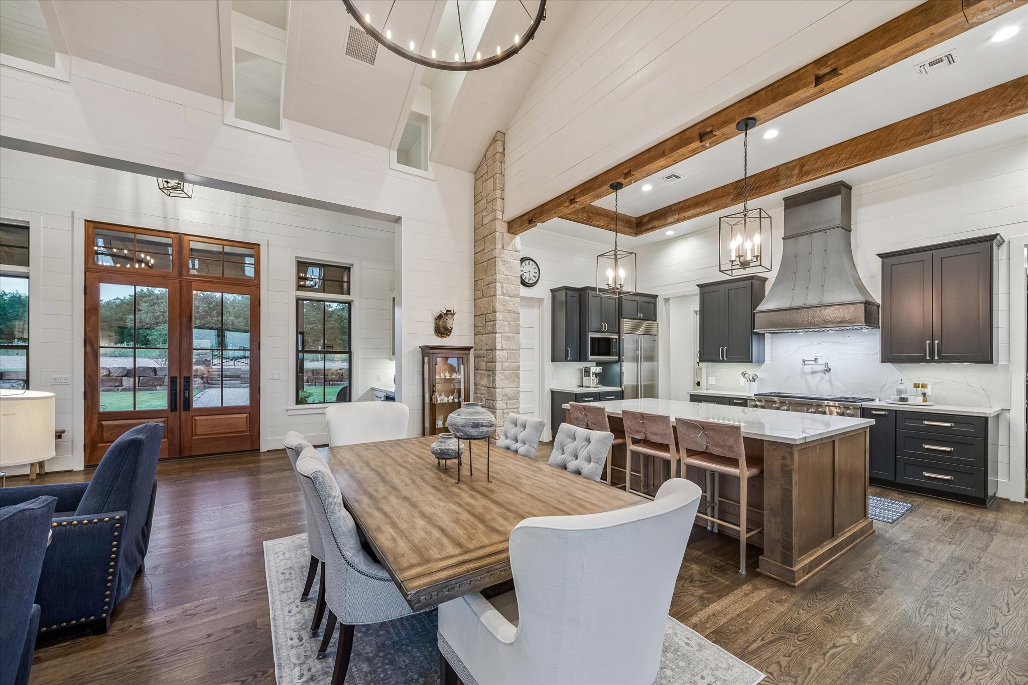 1600 South Weyand Road Round Top, TX 78954 - Photo 8 of 50 Dining area with kitchen to the right