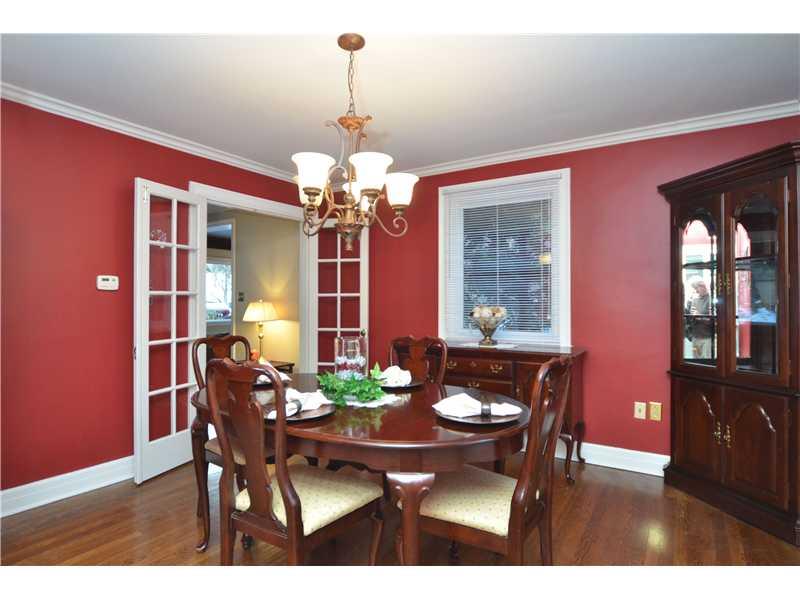 354 Midway Road Mt. Lebanon, PA 15216 - Photo 5 of 24 Dining Room. Beyond the French doors you will find a generous dining room with hardwood floors and crown molding.