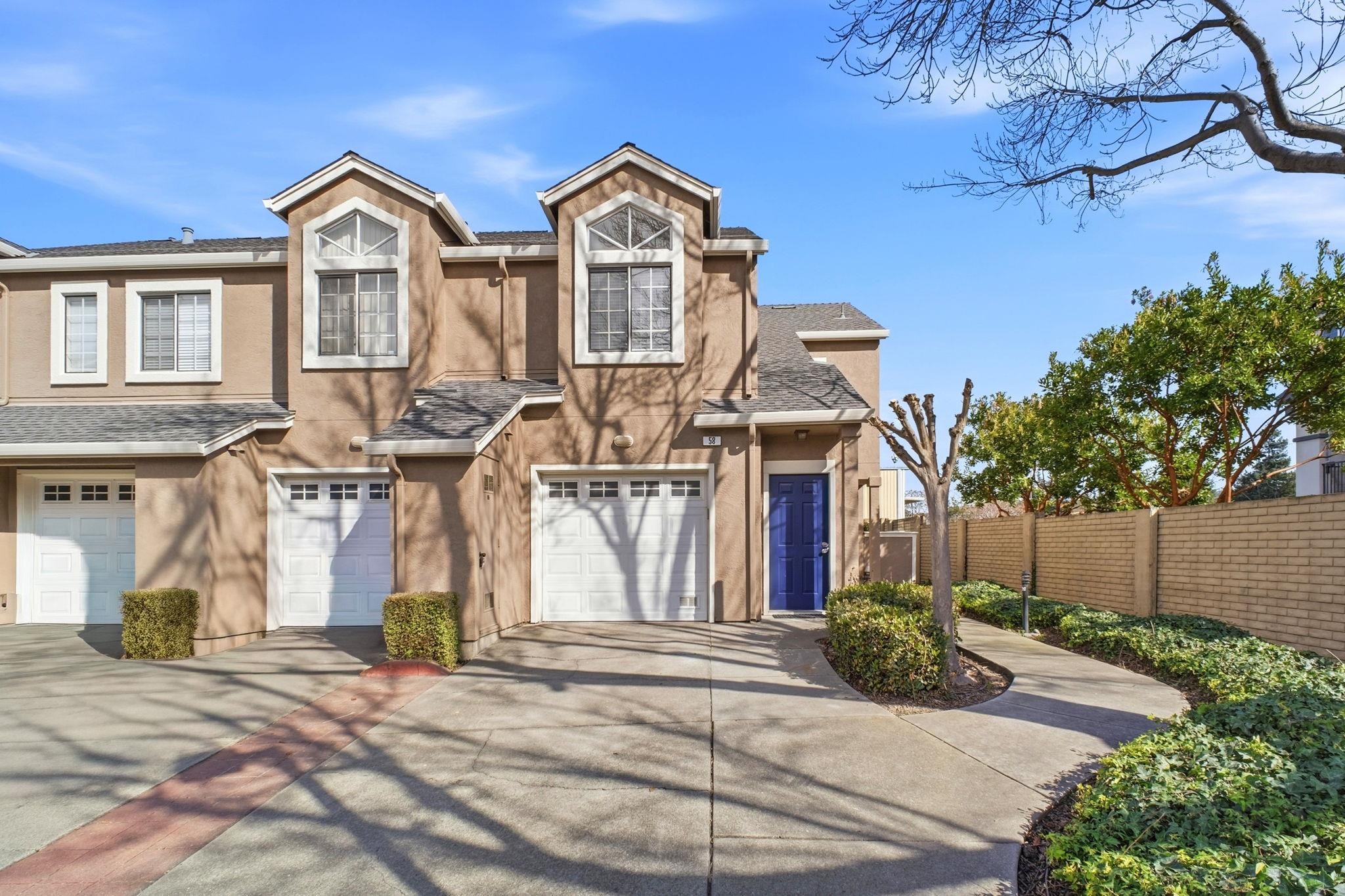 a front view of a house
