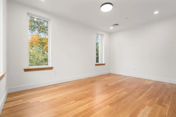 an empty room with a window