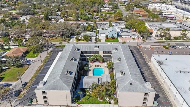 an aerial view of a city