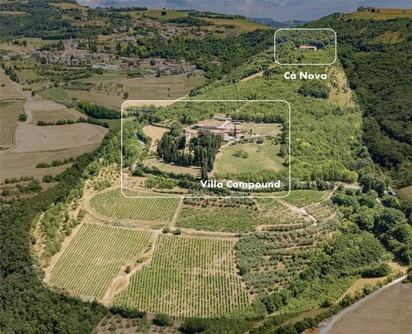 a backyard of a building