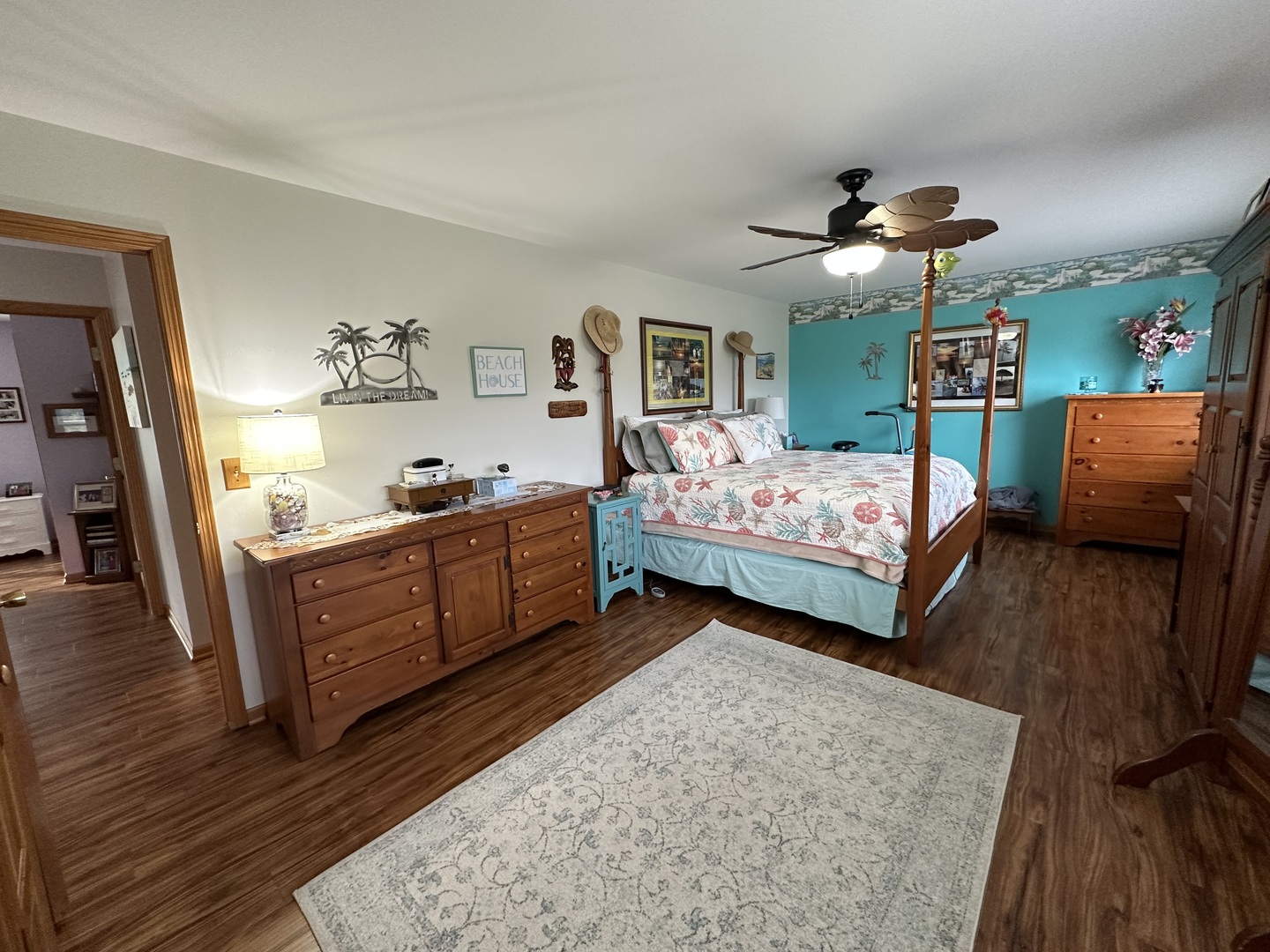 308 Glenbrook Trail McHenry, IL 60050 - Photo 16 of 29 a bedroom with furniture and a wooden floor