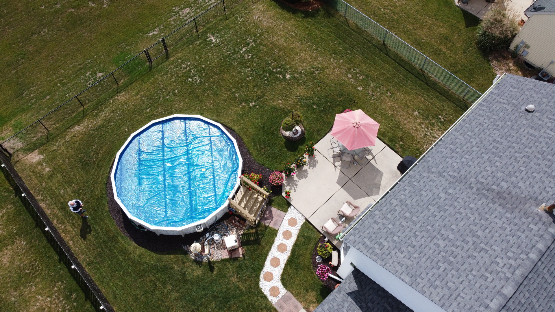 308 Glenbrook Trail McHenry, IL 60050 - Photo 27 of 29 an aerial view of a house with swimming pool and outdoor space