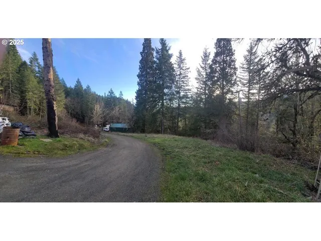 a open area with mountain view