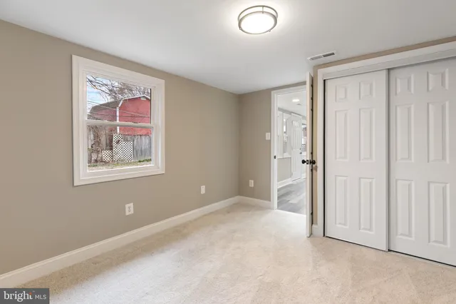 an empty room with a window