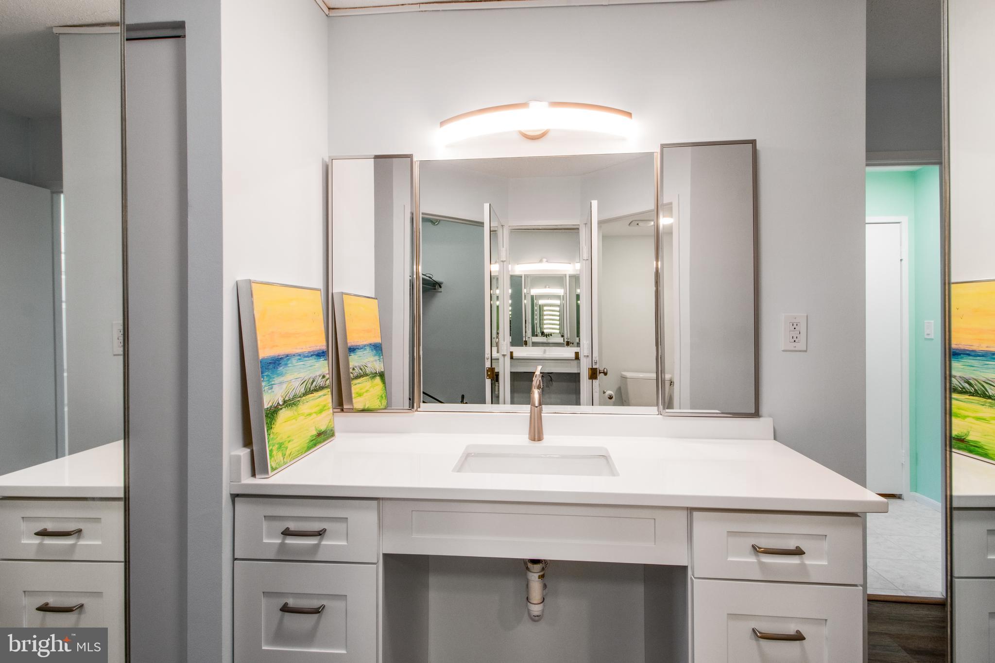 15115 Interlachen Drive, Unit 31020 Silver Spring, MD 20906 - Photo 37 of 48 a bathroom with a sink and a mirror
