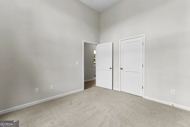 an empty room with a window