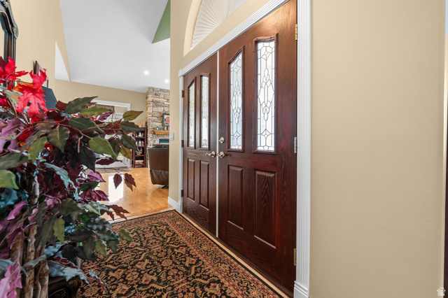 708 Eagle Rdg Drive Bountiful, UT 84010 - Photo 4 of 69 Double entry doors with decorative leaded glass inserts