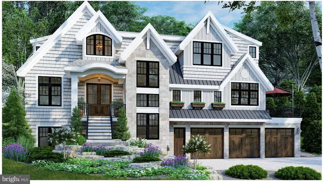 a view of house with a yard and potted plants