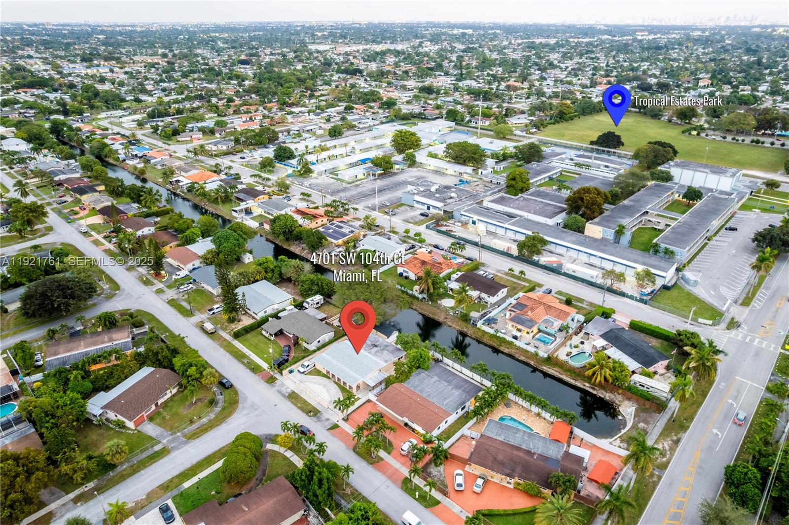 4701 Southwest 104th Court Miami, FL 33165 - Photo 16 of 16 an aerial view of residential houses with outdoor space