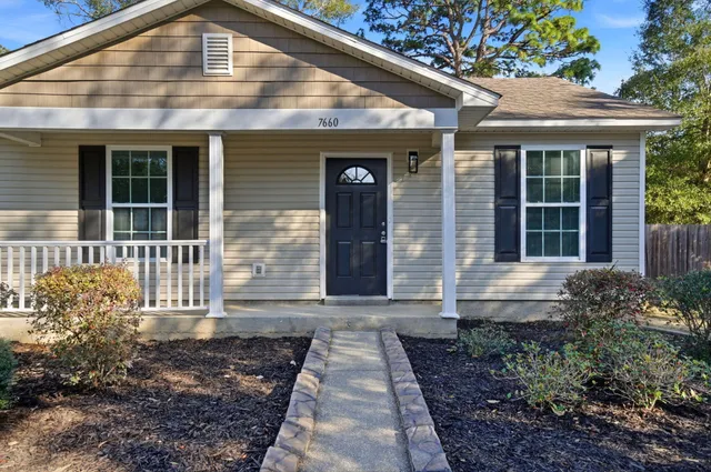 a front view of a house