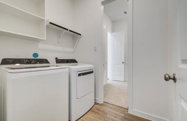 a room with storage and utility