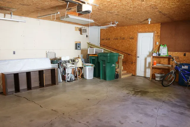 a view of a car garage