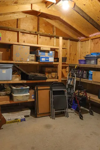 a view of storage and utility room