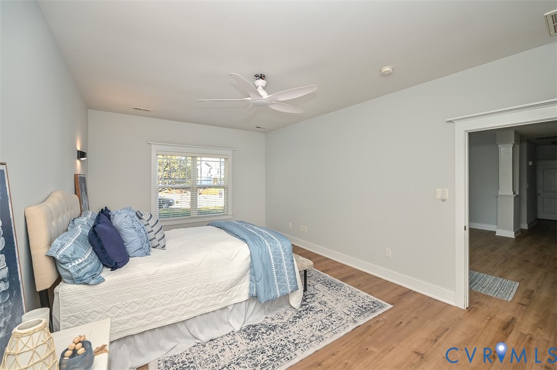 337 Shelton Place Aylett, VA 23009 - Photo 34 of 40 Primary Bedroom with ceiling fan and LVP floors