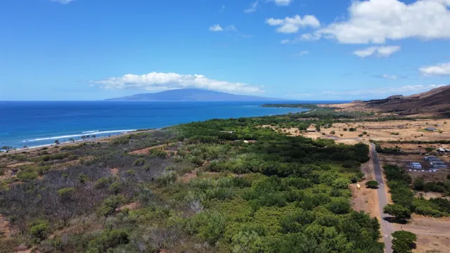 a view of an ocean and beach