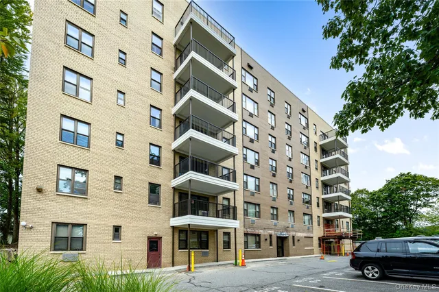 a front view of a building